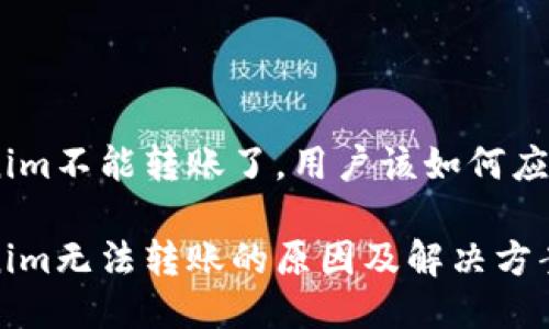 Tokenim不能转账了，用户该如何应对？

Tokenim无法转账的原因及解决方案详解